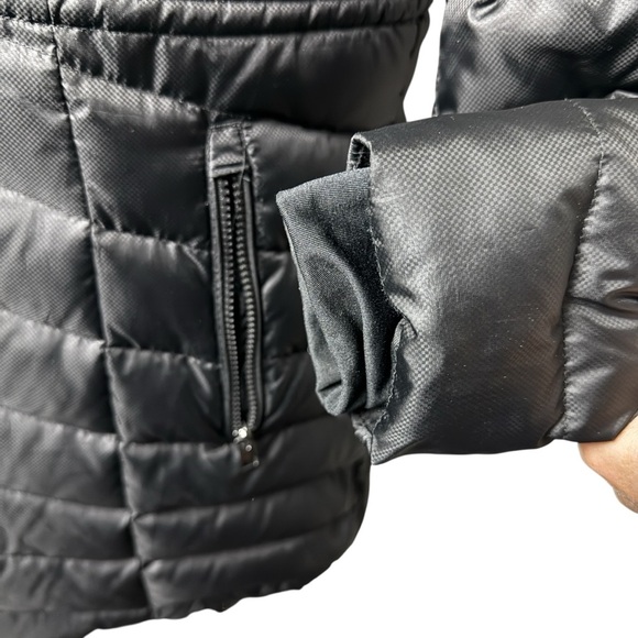 Lands End Coat Hooded Goose Down Long Parka Puffer Jacket M Black Winter Casual - Picture 5 of 13